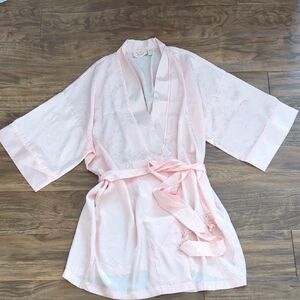 Victoria Secrete Vintage Gold Lable Baby Pink Kimono Robe